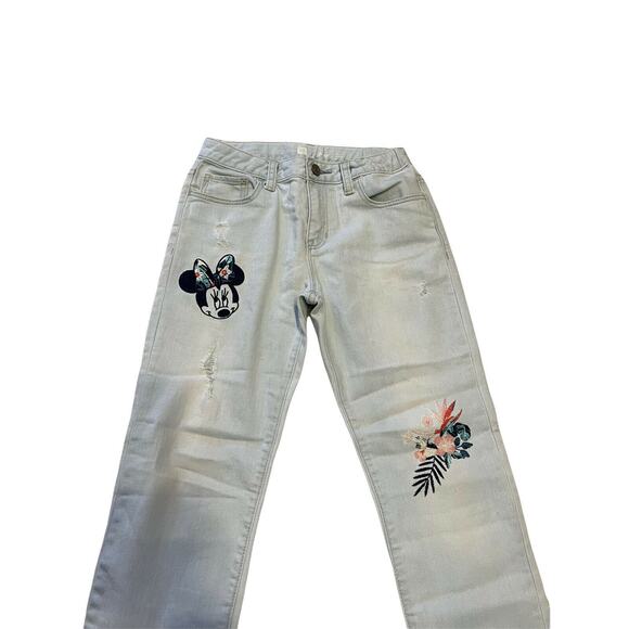 Gap Kids Jeans Disney Character Girls Minnie Mouse Mickey Mouse Blue Jeans Sz 10 - Picture 5 of 10